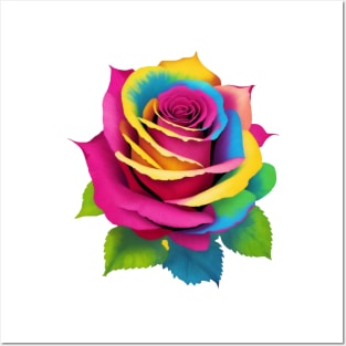 Colorful Rose Blossom Posters and Art